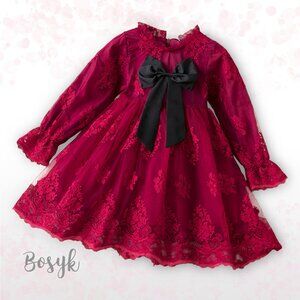 Carmin The Spanish Dress - urgundy Red - Dress for Girls - Elegant Dresses